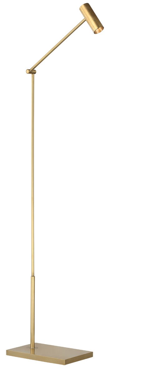 Visual Comfort Modern SLFL57230HAB LED Floor Lamp, Hand Rubbed Antique Brass