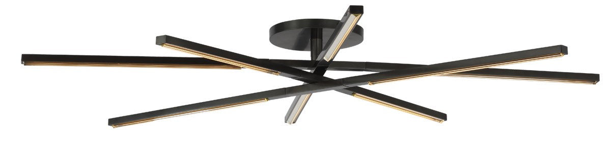 Visual Comfort Modern SLFM56627CCBZ LED Flush Mount, Bronze