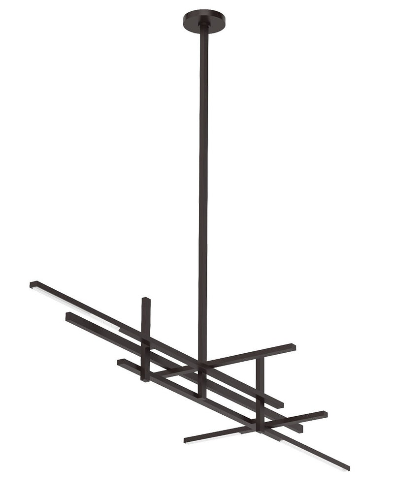 Visual Comfort Modern SLLS56227CCBZ LED Linear Chandelier, Bronze