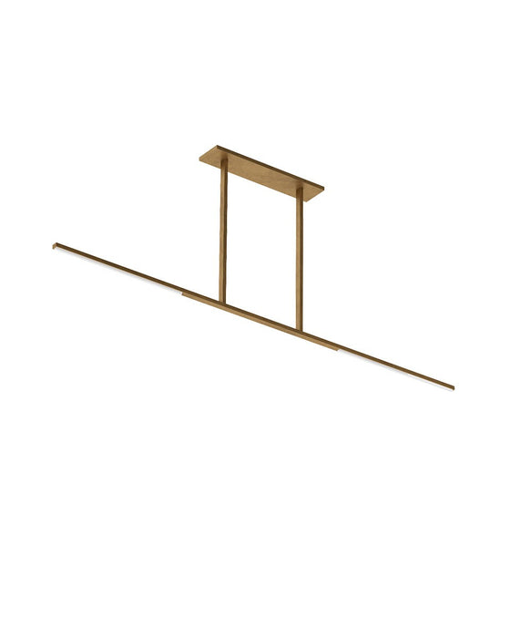 Visual Comfort Modern SLLS56827CCHAB LED Linear Chandelier, Hand Rubbed Antique Brass