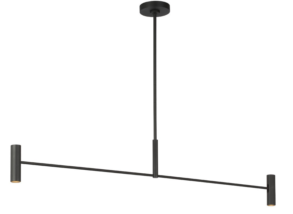 Visual Comfort Modern SLLS57130B LED Linear Chandelier, Nightshade Black