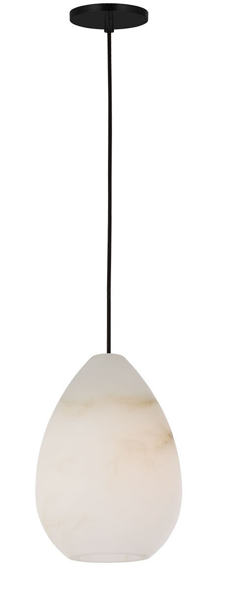 Visual Comfort Modern SLPD544ALBB One Light Pendant, Nightshade Black
