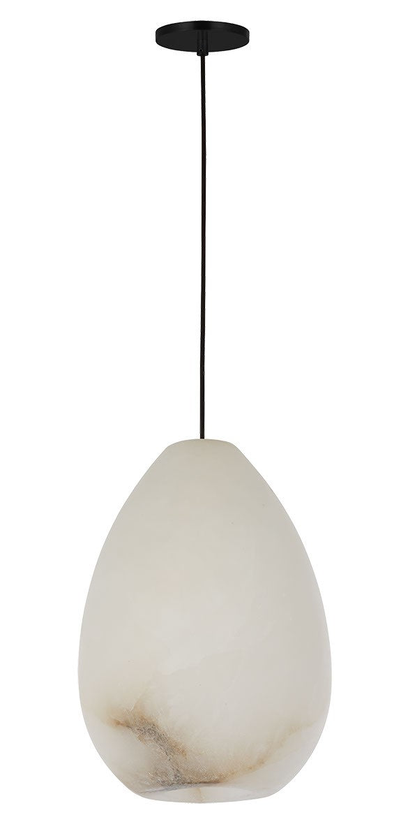 Visual Comfort Modern SLPD545ALBB One Light Pendant, Nightshade Black