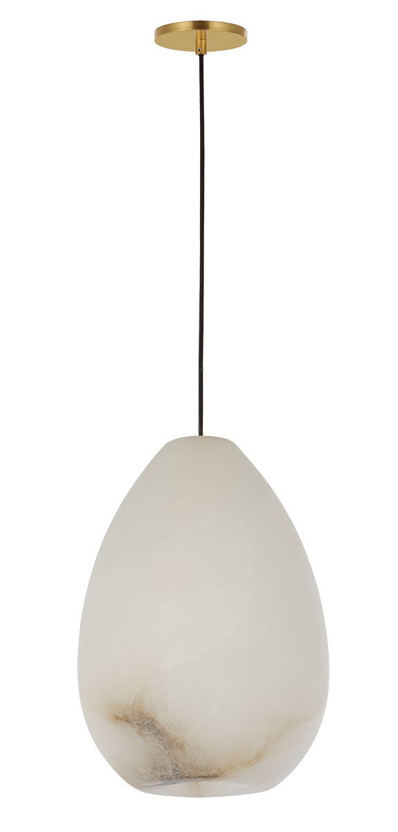 Visual Comfort Modern SLPD545ALBHAB-L LED Pendant, Hand Rubbed Antique Brass