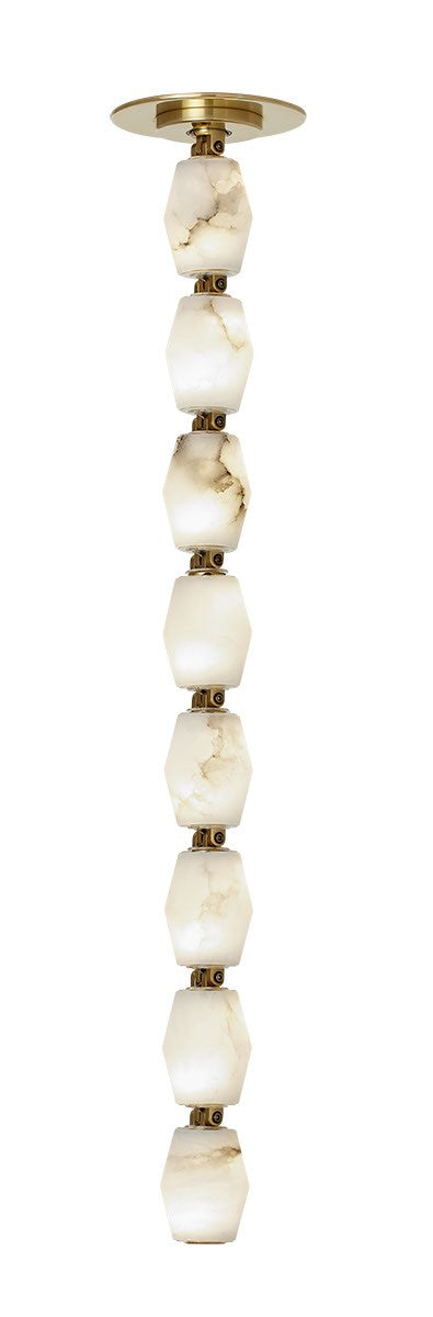 Visual Comfort Modern SLPD55027ALBHABR-277 LED Pendant, Hand Rubbed Antique Brass