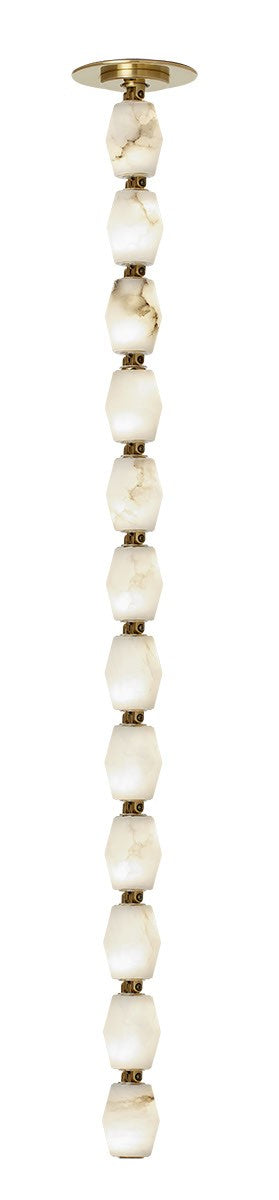 Visual Comfort Modern SLPD55127ALBHABR-277 LED Pendant, Hand Rubbed Antique Brass