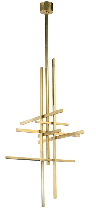 Visual Comfort Modern SLPD56327CCHAB LED Pendant, Hand Rubbed Antique Brass