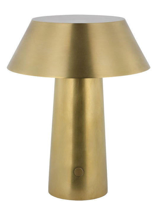 Visual Comfort Modern SLTB25727HAB LED Table Lamp, Hand Rubbed Antique Brass