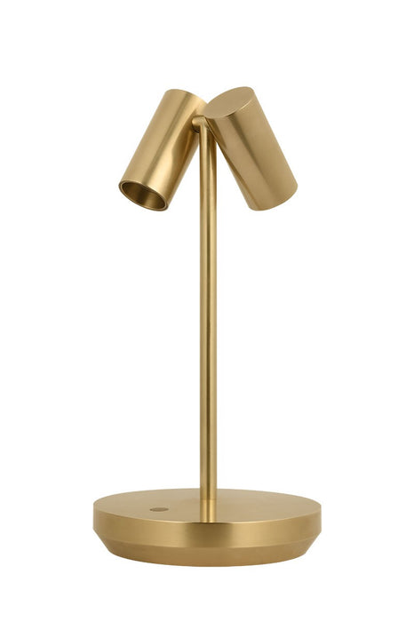 Visual Comfort Modern SLTB53427HAB LED Table Lamp, Hand Rubbed Antique Brass