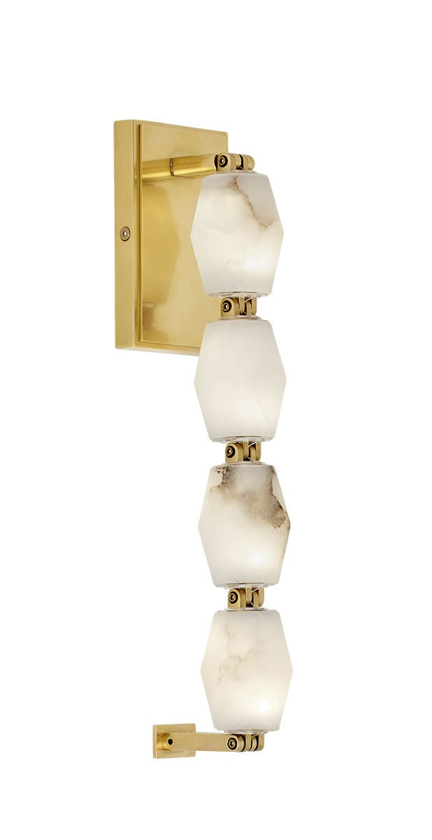 Visual Comfort Modern SLWS54627ALBHAB LED Wall Sconce, Hand Rubbed Antique Brass