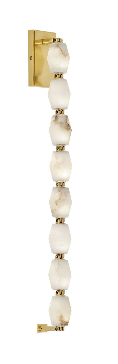 Visual Comfort Modern SLWS54727ALBHAB LED Wall Sconce, Hand Rubbed Antique Brass