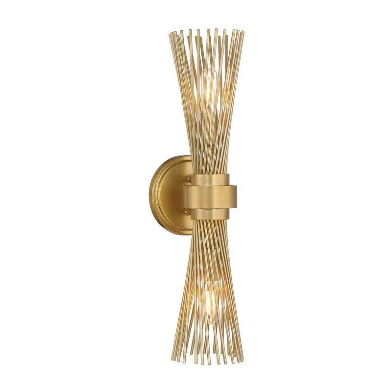 Savoy House 9-9603-2-171 Two Light Wall Sconce, Burnished Brass