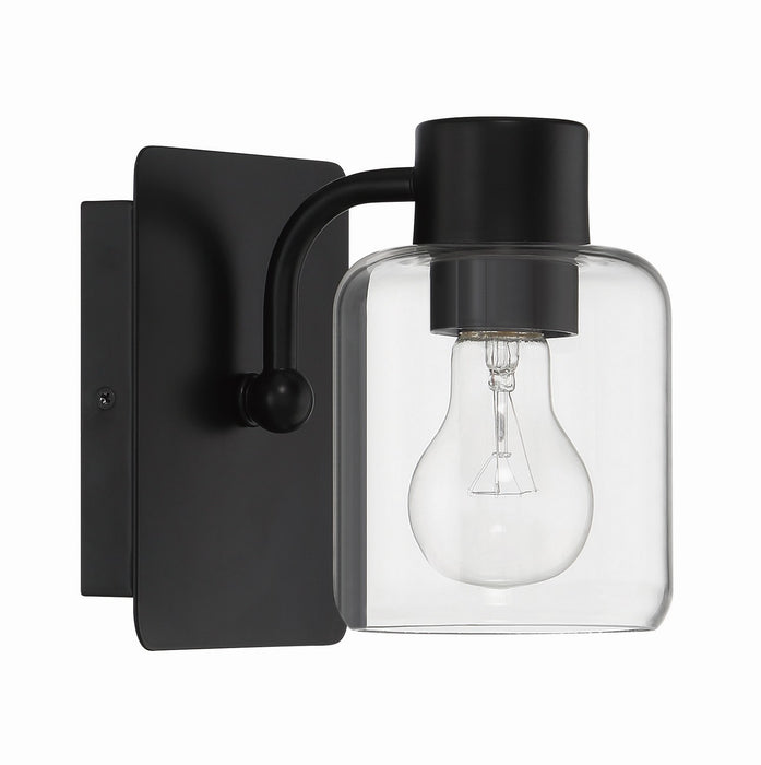Craftmade 17705FB1 One Light Wall Sconce, Flat Black