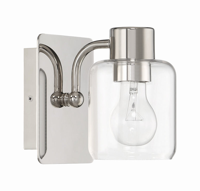 Craftmade 17705PLN1 One Light Wall Sconce, Polished Nickel