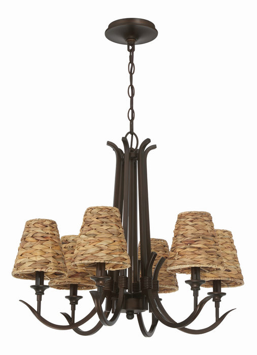 Craftmade 58326-ABZ Six Light Chandelier, Aged Bronze Brushed