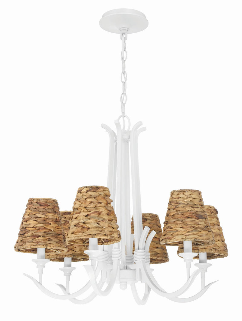 Craftmade 58326-MWW Six Light Chandelier, Matte White