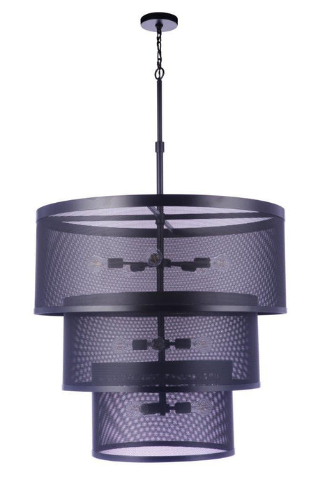 Craftmade 58992-FB 12 Light Pendant, Flat Black
