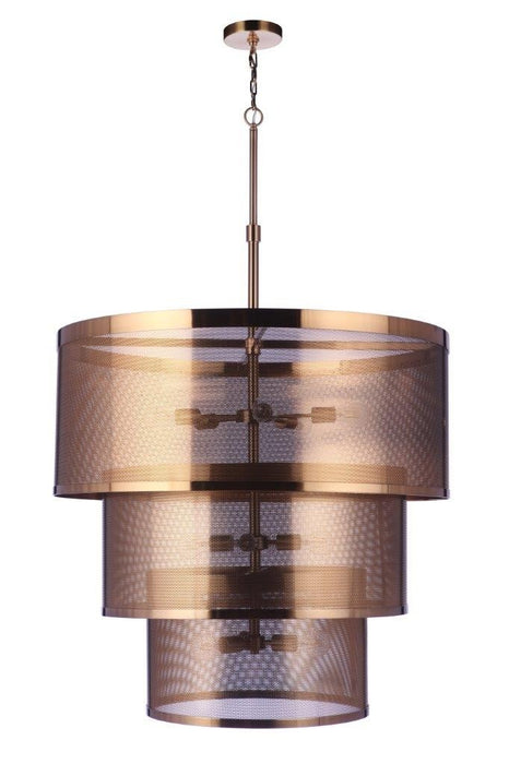 Craftmade 58992-SB 12 Light Pendant, Satin Brass