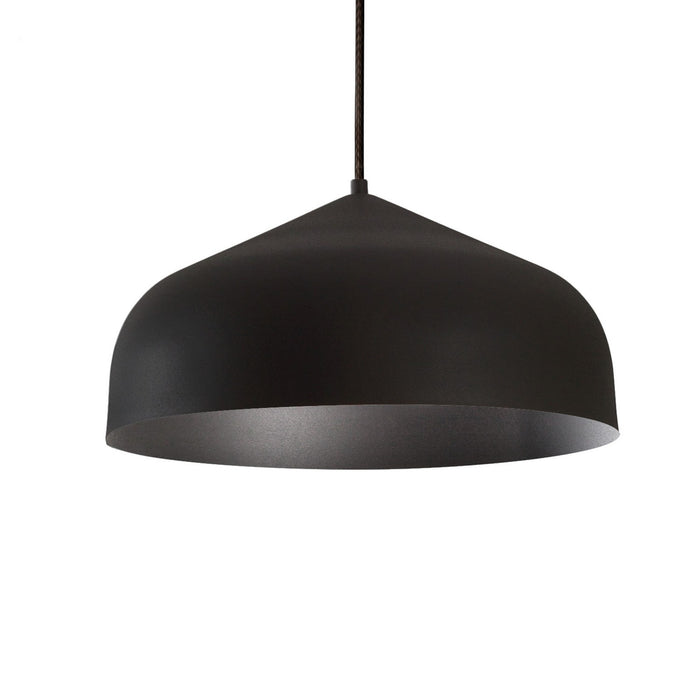 Kuzco Lighting 49117-BK/BK One Light Pendant, Black/Black
