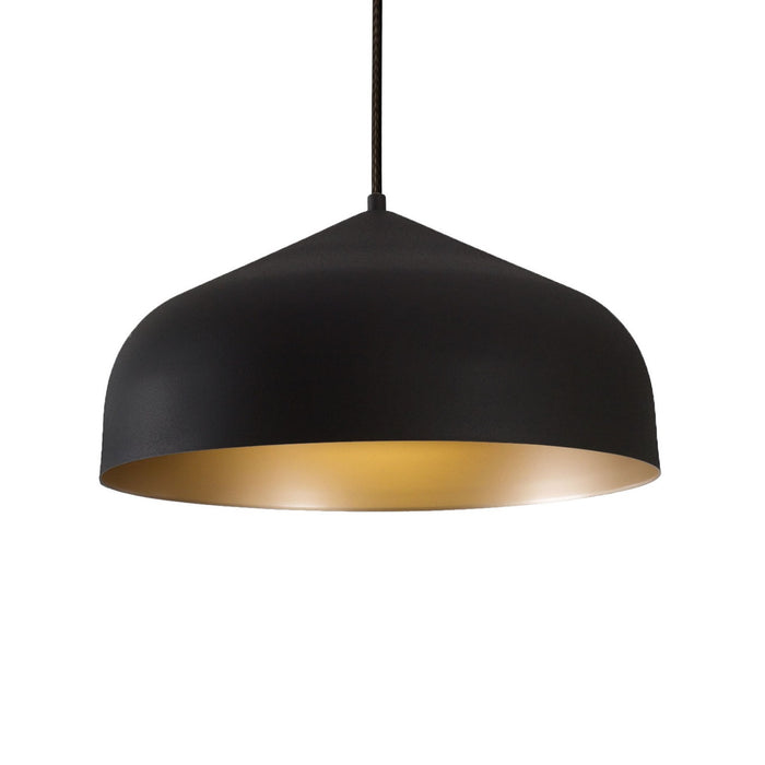 Kuzco Lighting 49117-BK/GD One Light Pendant, Black/Gold