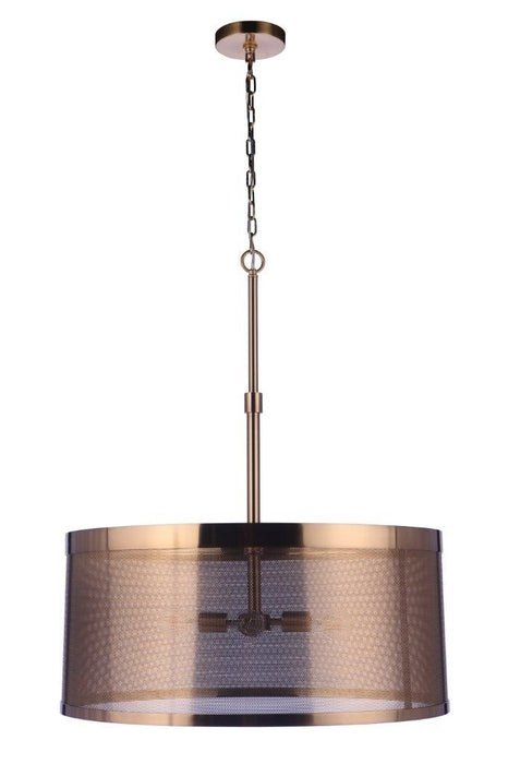 Craftmade 58994-SB Four Light Pendant, Satin Brass