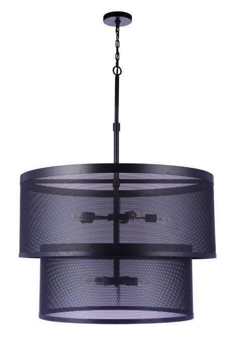 Craftmade 58999-FB Nine Light Pendant, Flat Black