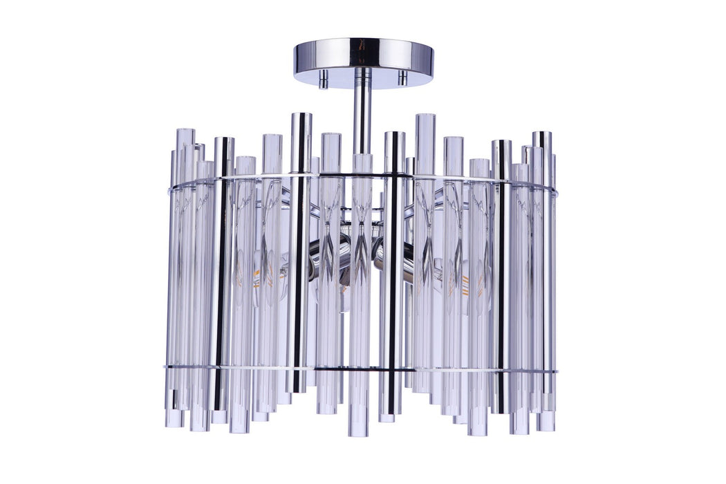 Craftmade 59253-CH Three Light Semi Flush Mount, Chrome
