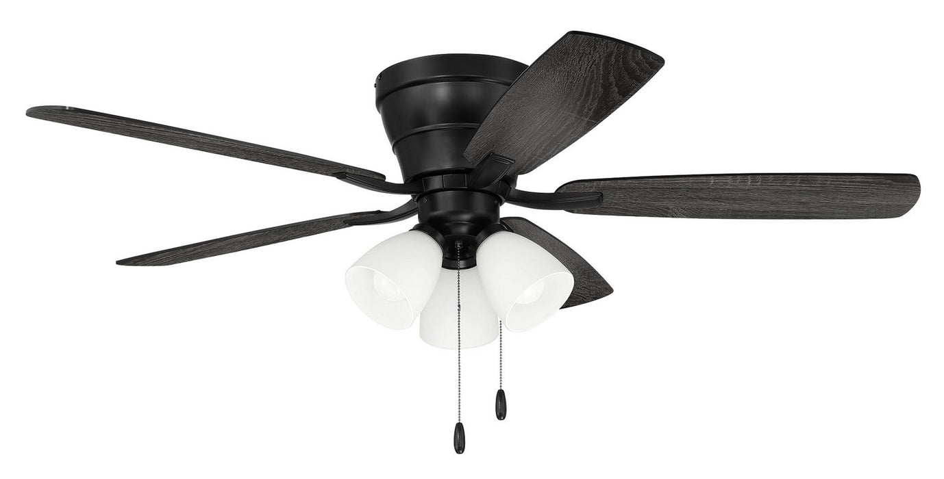 Craftmade WHL52FB5C3 52"Ceiling Fan, Flat Black