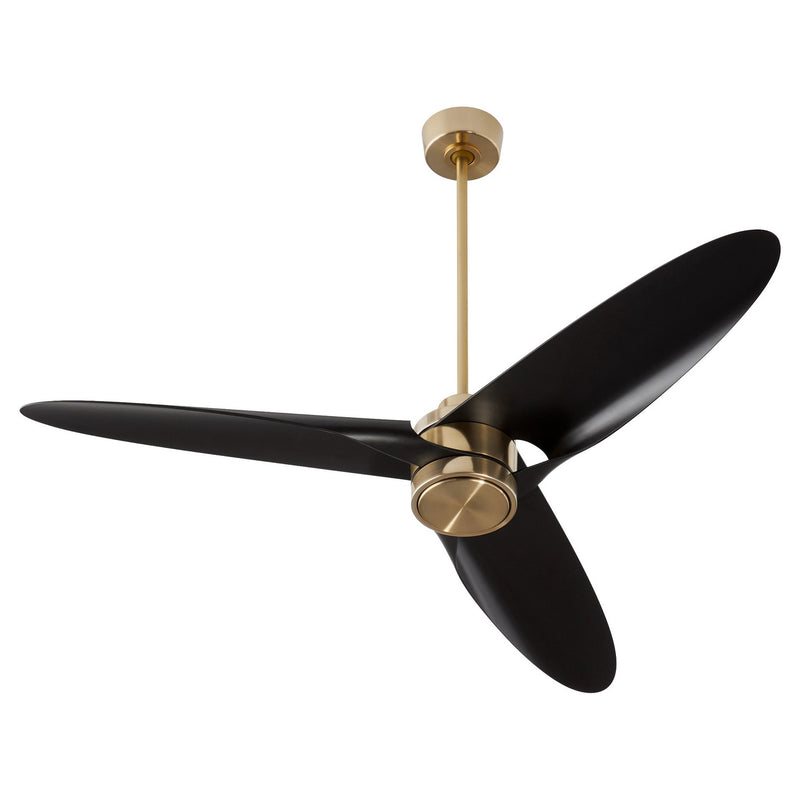 Quorum 3-127-40 60"Ceiling Fan, Aged Brass