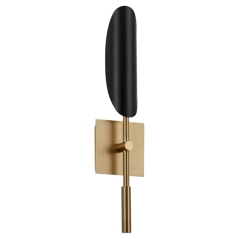 Quorum 3-405-1540 LED Wall Sconce, Black|Aged Brass