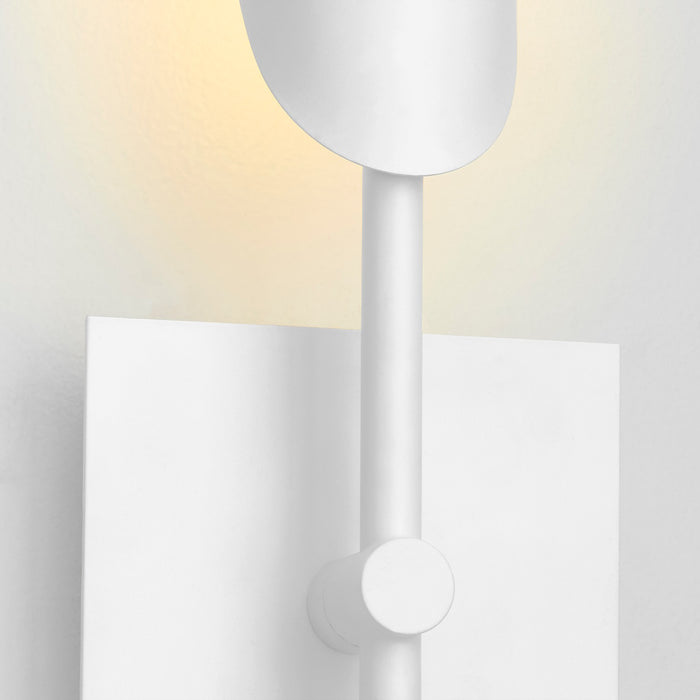 Oxygen 3-405-640 LED Wall Sconce, White W/ Aged Brass