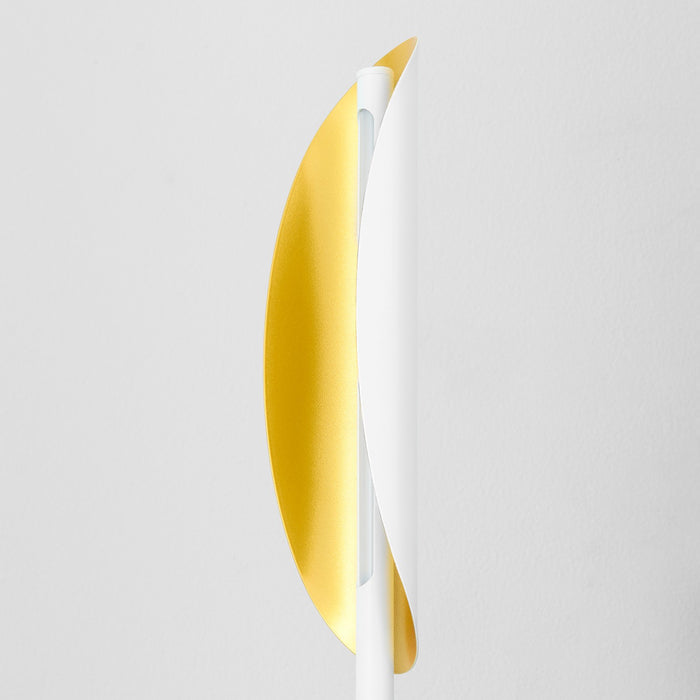 Oxygen 3-405-640 LED Wall Sconce, White W/ Aged Brass