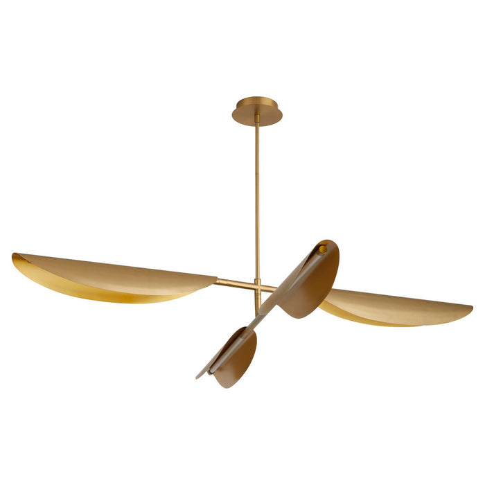 Oxygen 3-407-40 LED Chandelier, Aged Brass