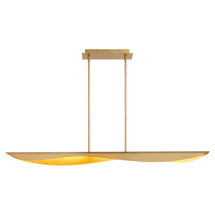 Oxygen 3-408-40 LED Chandelier, Aged Brass