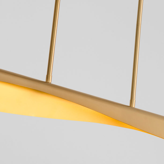 Oxygen 3-408-40 LED Chandelier, Aged Brass