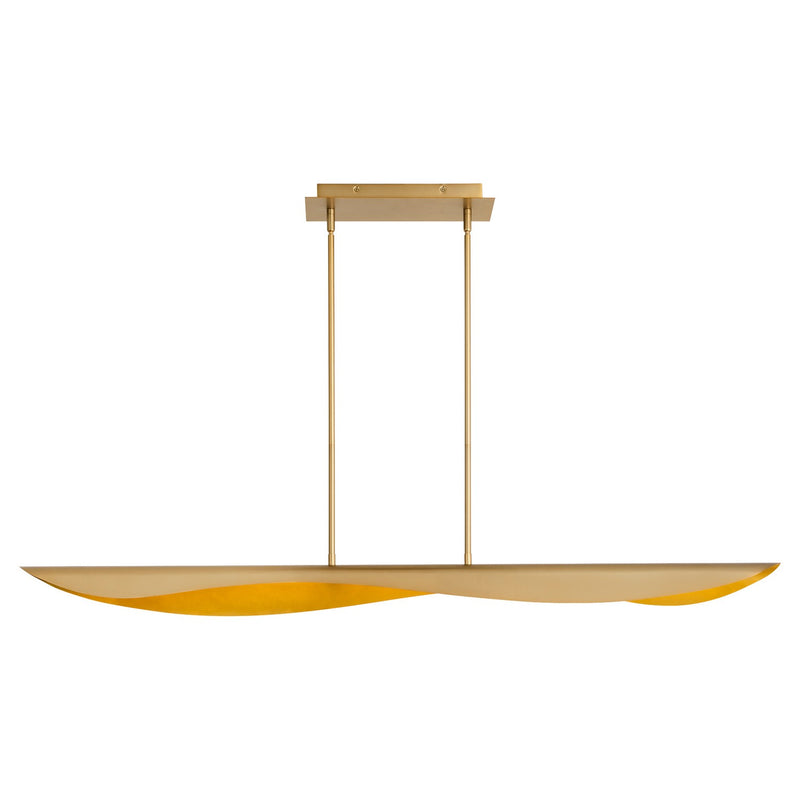 Quorum 3-408-40 LED Chandelier, Aged Brass