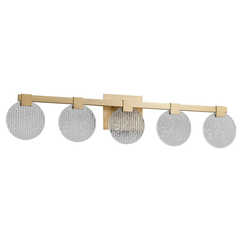 Quorum 3-5054-40 LED Vanity, Aged Brass