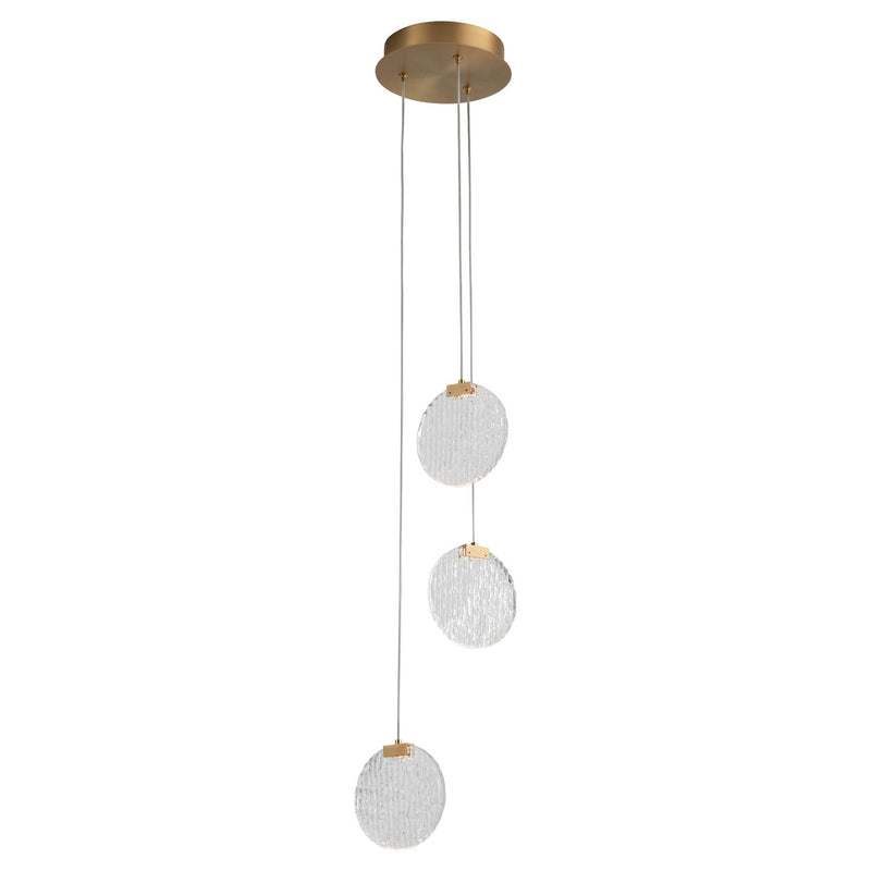 Quorum 3-6050-40 LED Pendant, Aged Brass