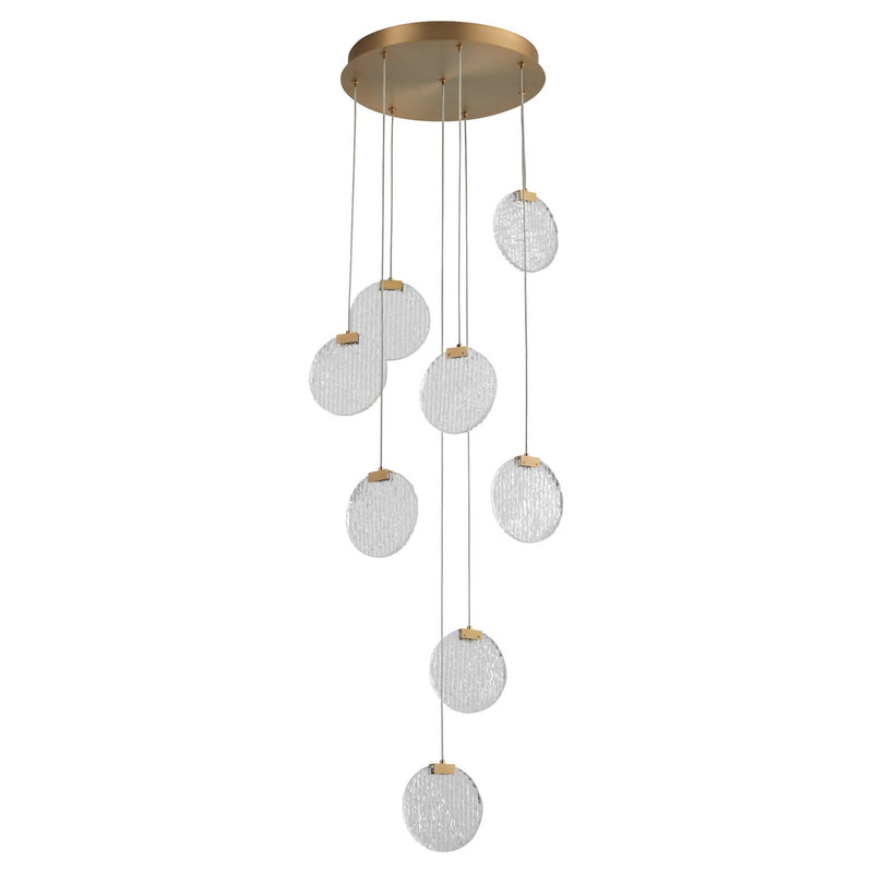 Quorum 3-6051-40 LED Pendant, Aged Brass