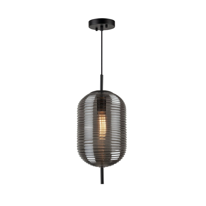 Artcraft AC10631BK One Light Pendant, Black