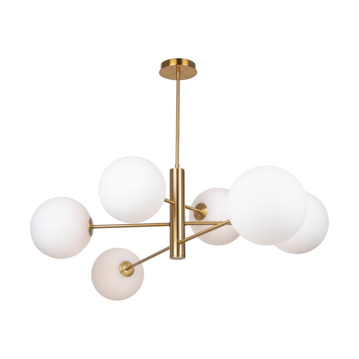 Artcraft AC11766BR Six Light Chandelier, Brass