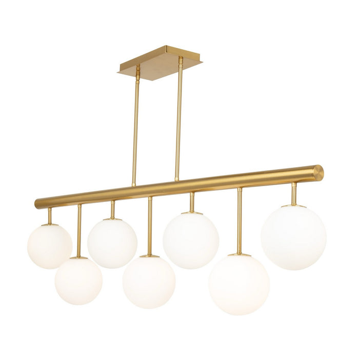 Artcraft AC11767BR Seven Light Island/Pool Table, Brass