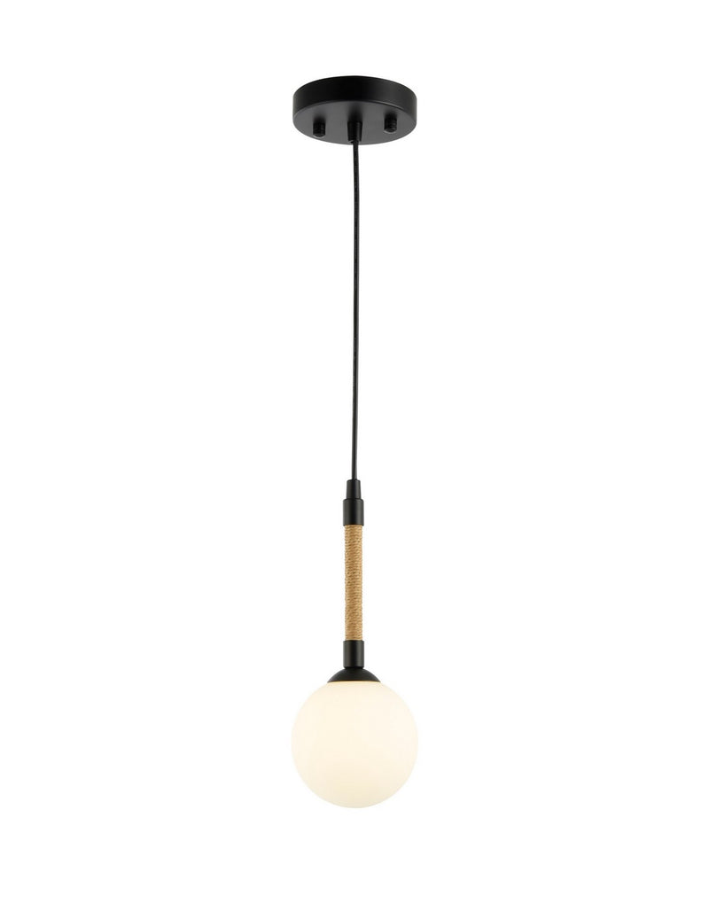 Artcraft AC11841BK One Light Pendant, Black