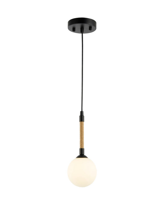 Artcraft AC11841BK One Light Pendant, Black
