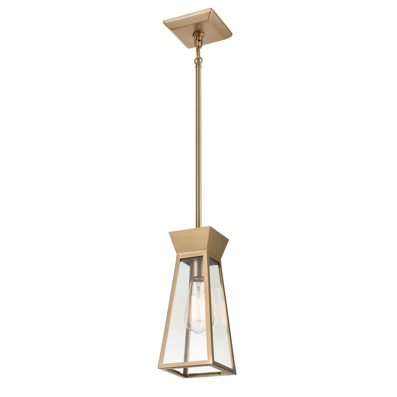 Artcraft AC11850BB One Light Pendant, Brushed Brass