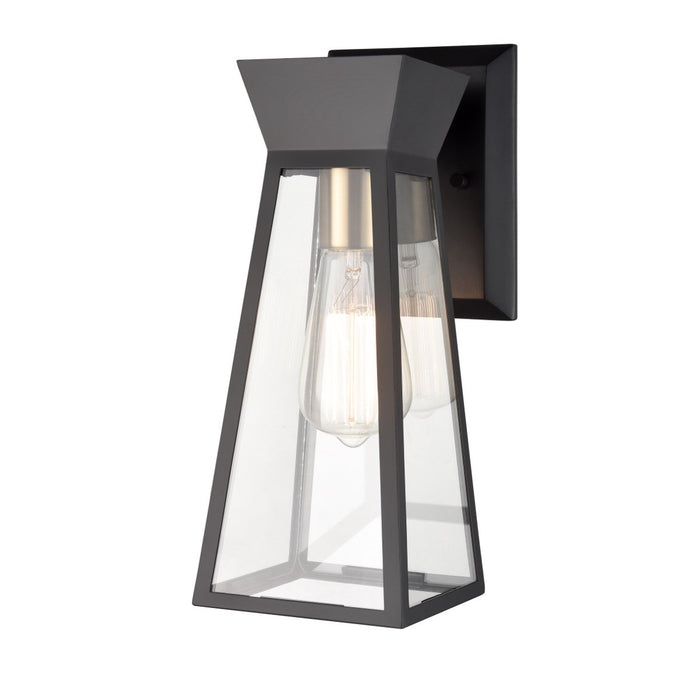 Artcraft AC11857BK One Light Wall Sconce, Black and Brushed Brass