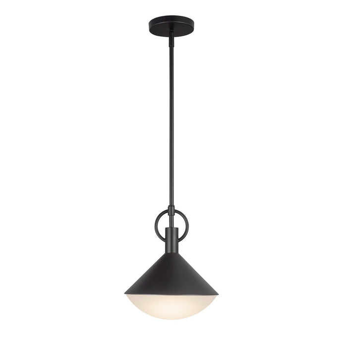 Artcraft AC11861BK One Light Pendant, Black