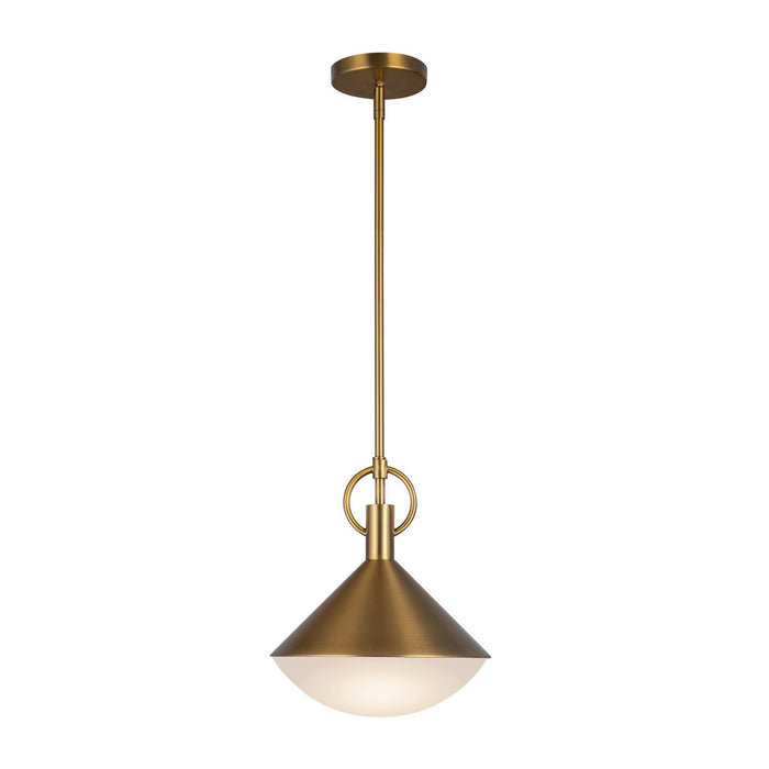 Artcraft AC11861BR One Light Pendant, Brass