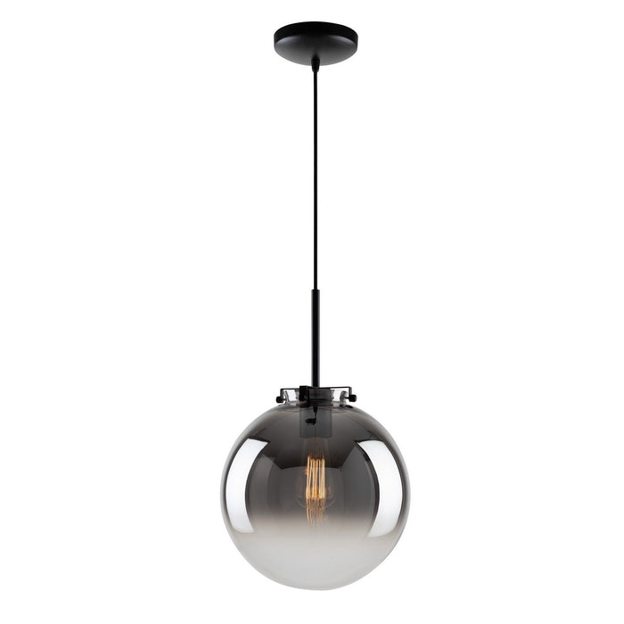 Artcraft AC11900BK One Light Pendant, Mirror Glass