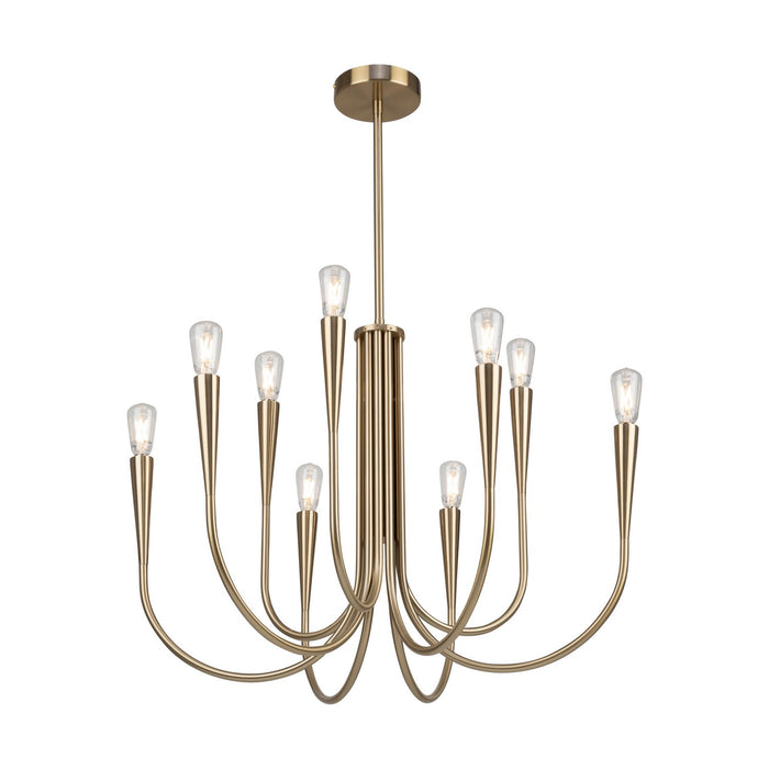Artcraft AC11929BR Nine Light Chandelier, Brass